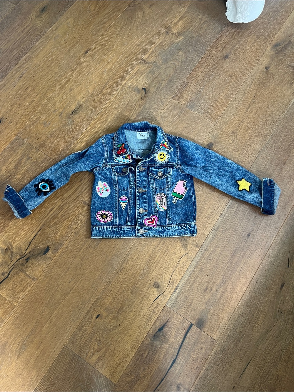 Lola + The Boys Girls Patch Denim Jacket Size 10 Back To School Must Have !!!!